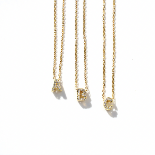 Mini Bling Initial Necklace