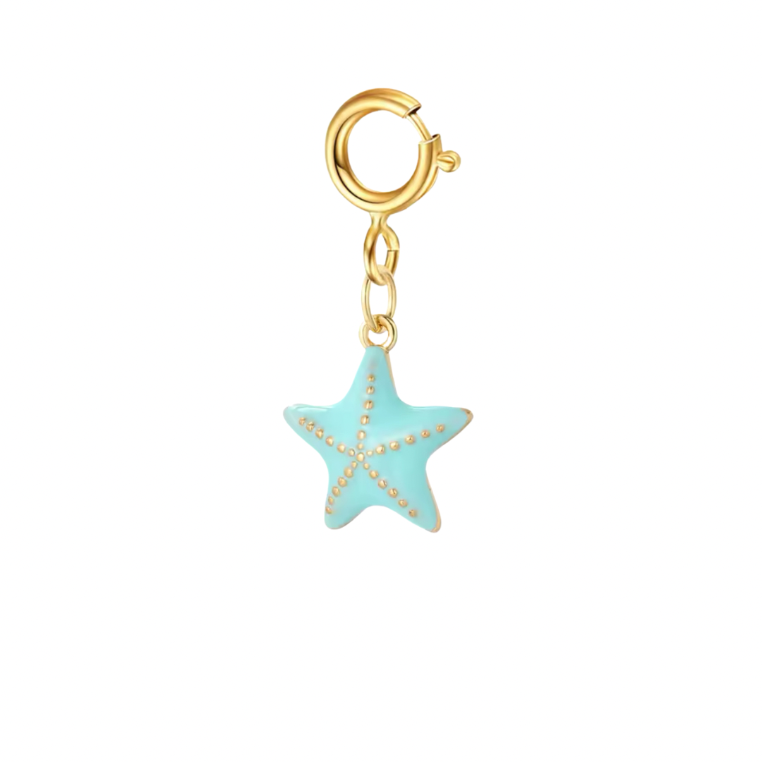 Teal Starfish Swimsuit Charm