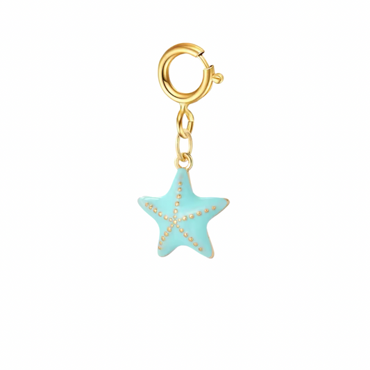Teal Starfish Swimsuit Charm
