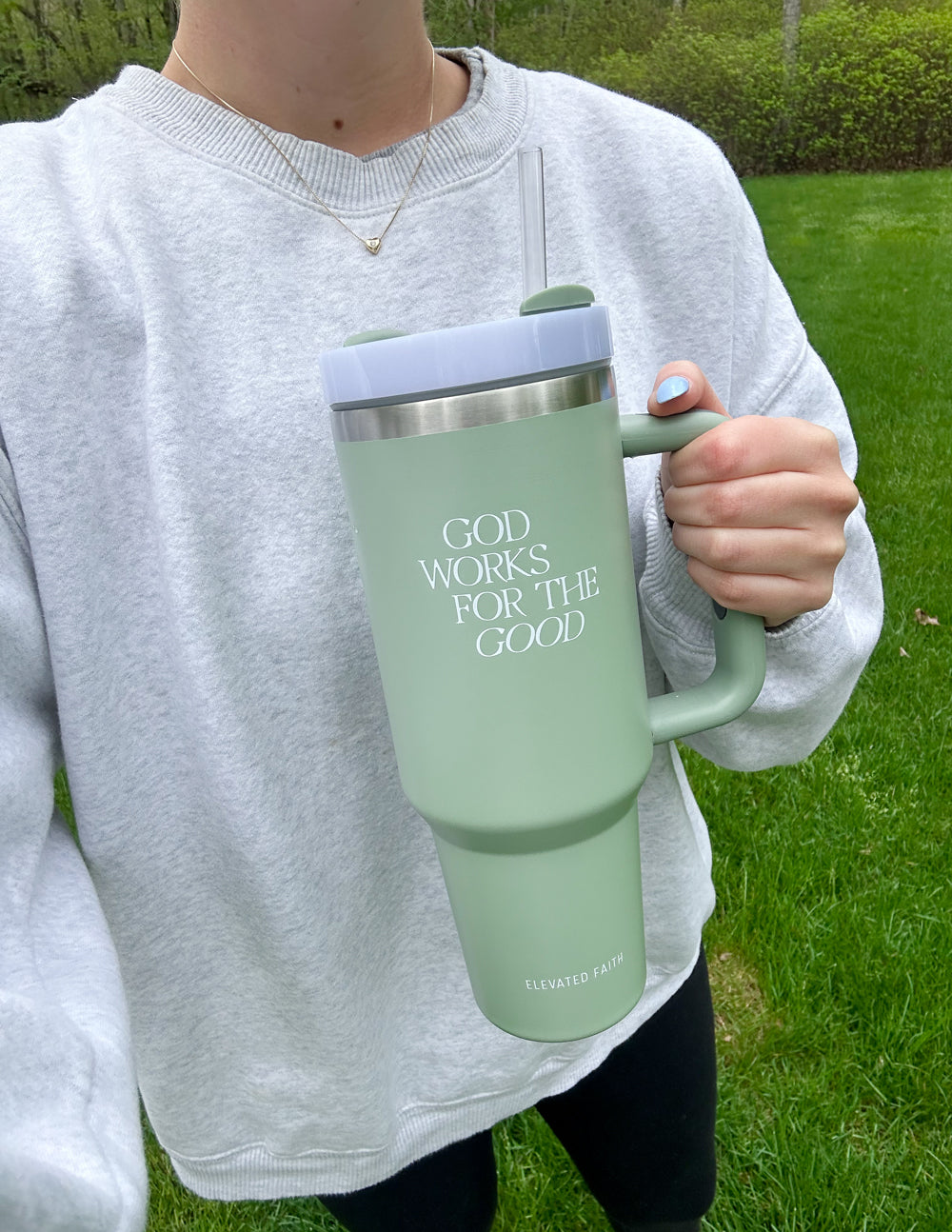 God Works for the Good 40 oz Tumbler