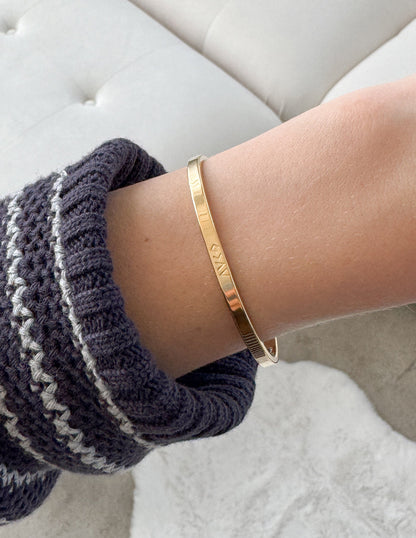Gold Highs and Lows Cuff Bracelet