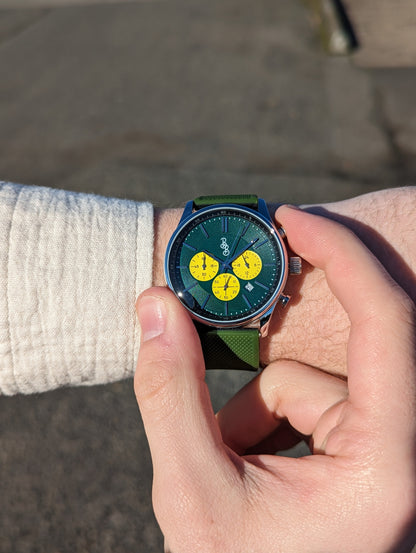 Green and Yellow Chronograph
