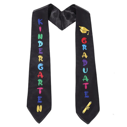 2023 Kids Graduation Stole Kindergarten Printed Graduation Stole Unisex Kindergarten Graduate Printed Satin Sash