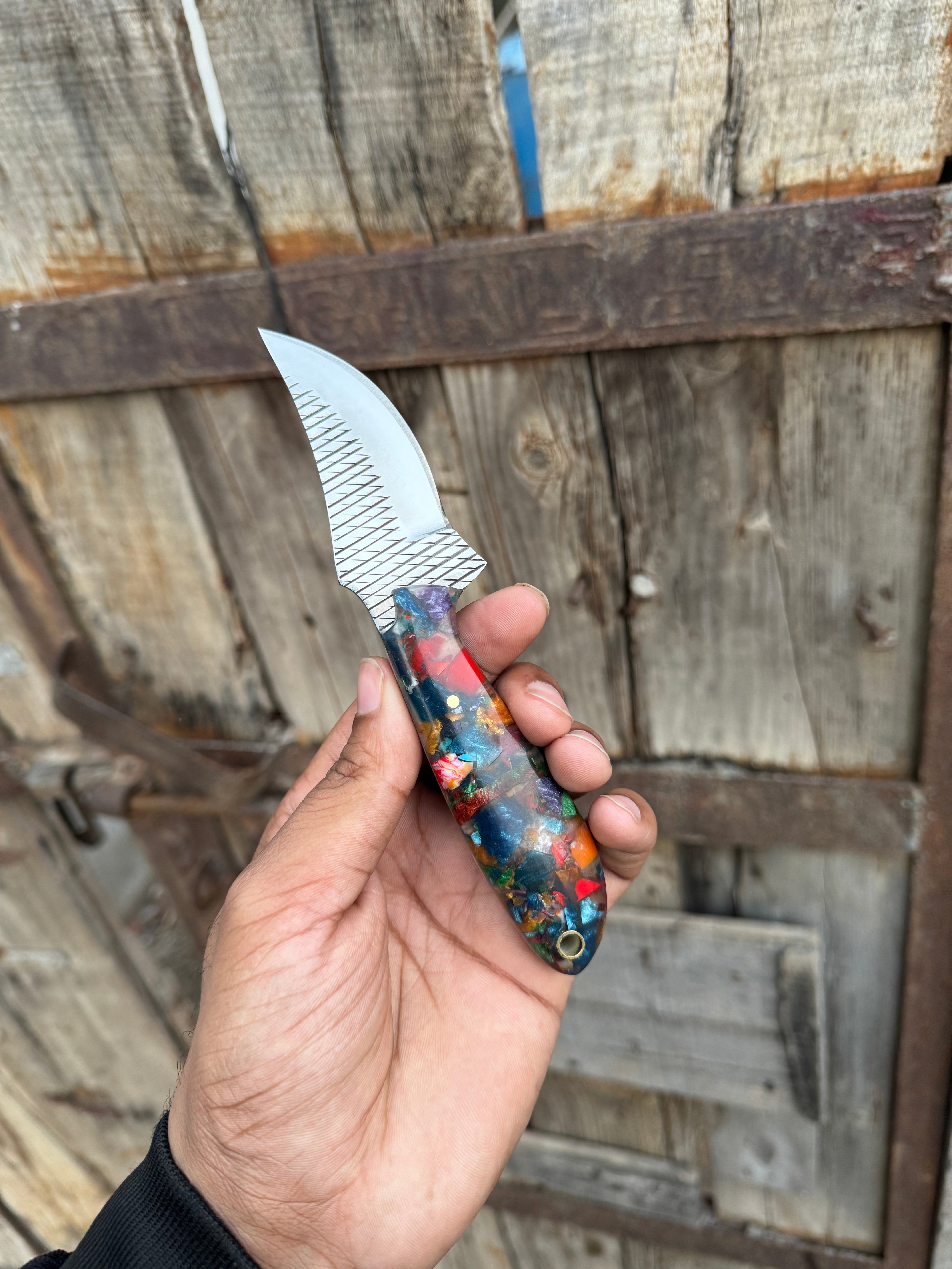 Premium Custom Handmade Western Cowboy Knife – Durable Rasp Tool Blade