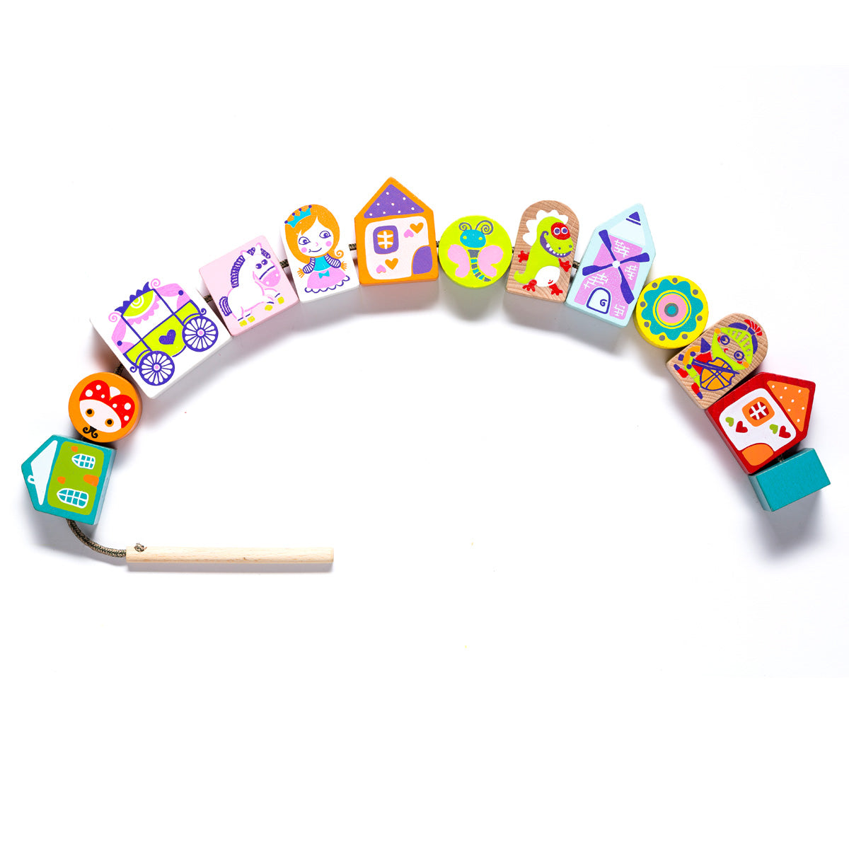 Wise Elk/Cubika Wooden Lacing Toy - Fairytale