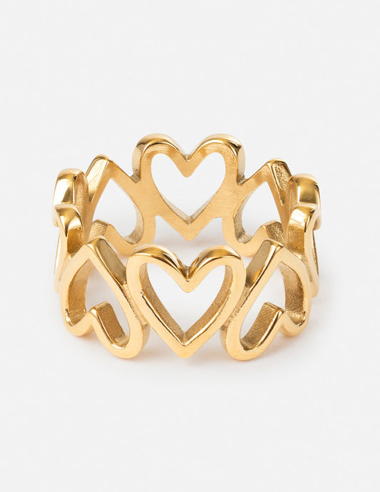 Heart Chain Ring