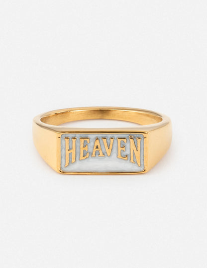 Heaven Rectangular Signet Ring