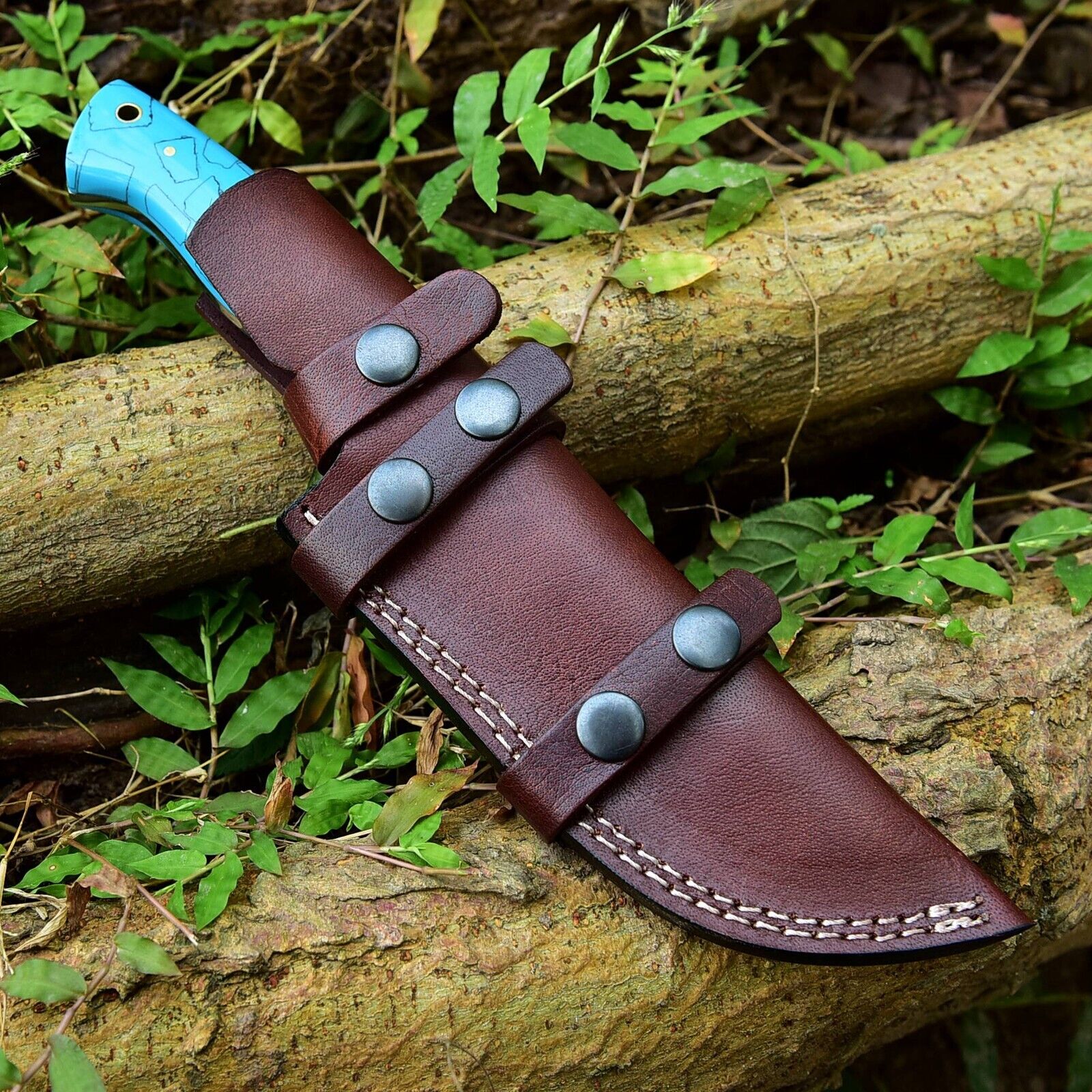 Custom Handmade Damascus Skinning Knife – 4.5" Blade