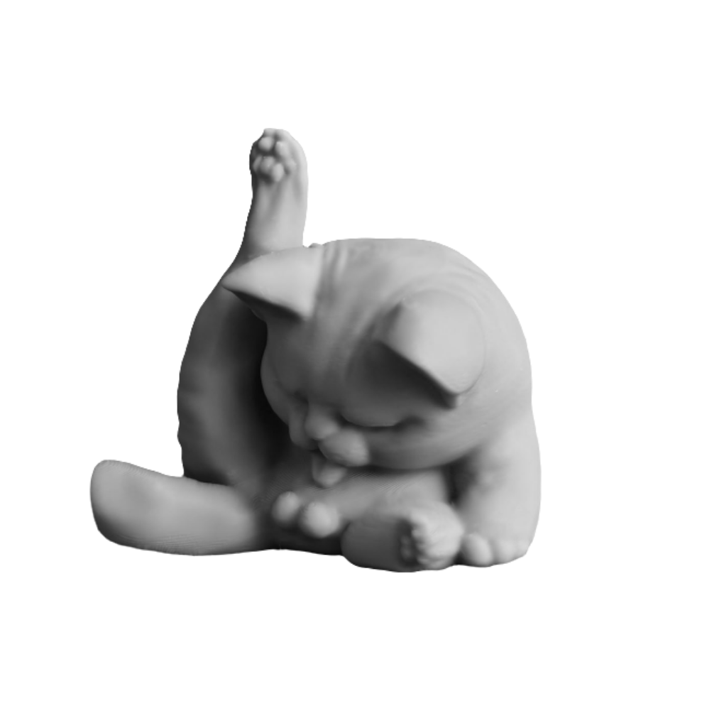 Grooming Cat Figurine