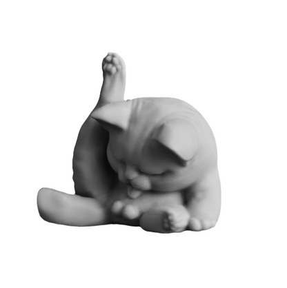 Grooming Cat Figurine
