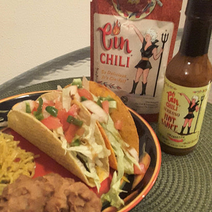 Cin Chili & Cin Chili Hot Sauce Combo