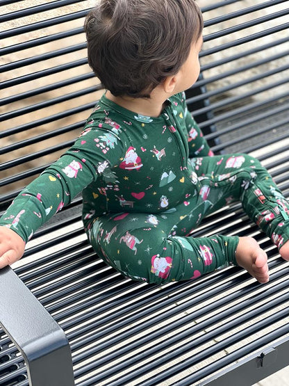 Woodland Christmas Bamboo Romper