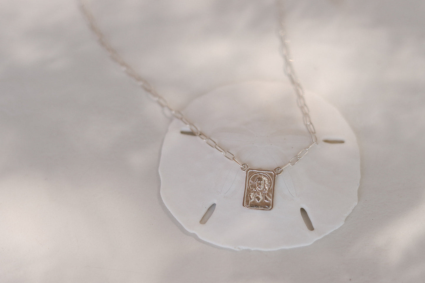 Paperclip Scapular in 925 Sterling Silver