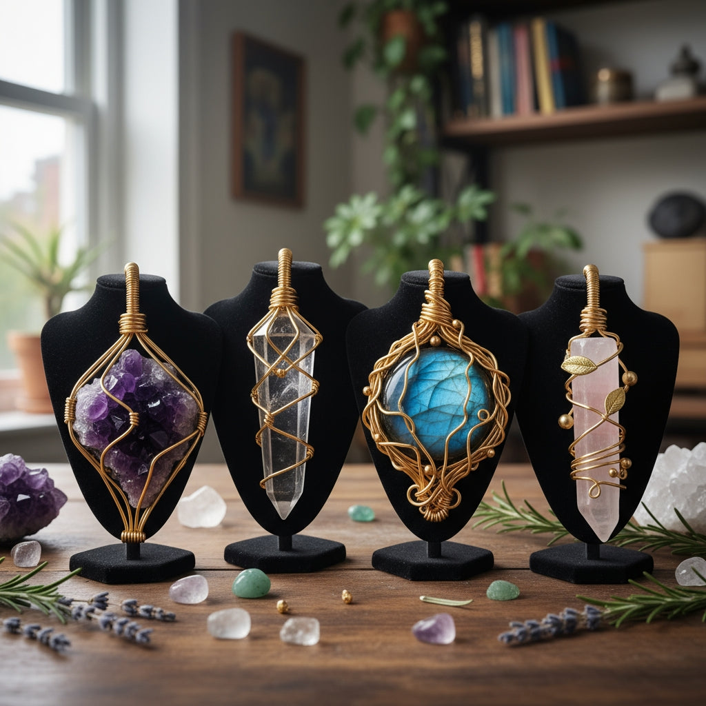 Gold Plated Non Tarnishing Wire Wrapped Custom Necklace