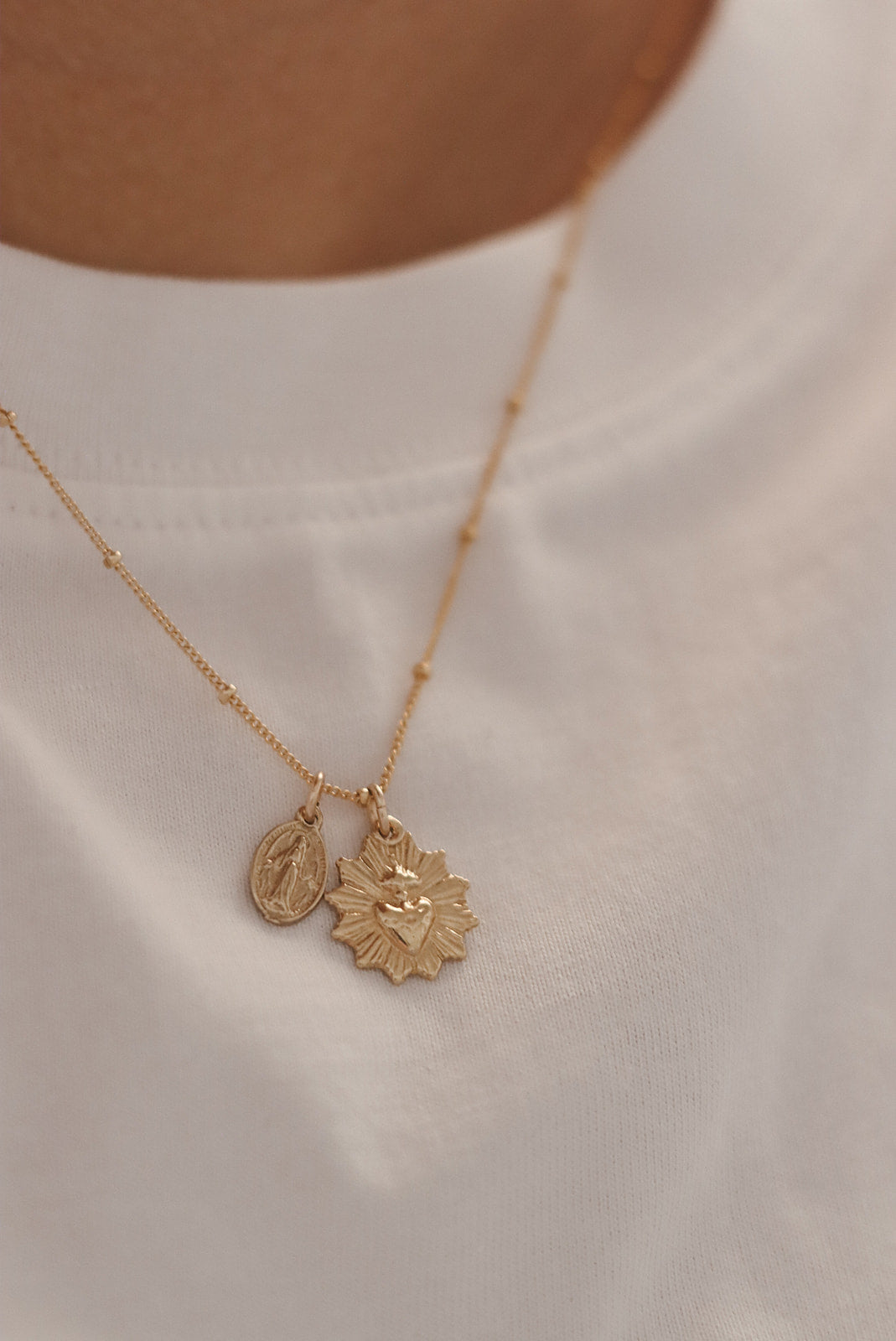 The Little Sacred Heart® and Miraculous Medal Necklace