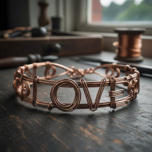 Copper Wire Wrapped Love Choker