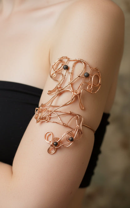 Custom Lava Stone Elephant Armband