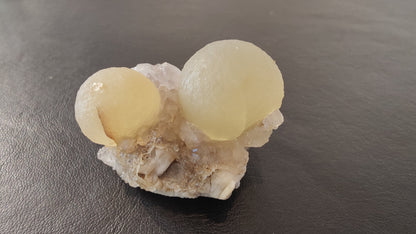 Fluorite Ball on Quartz Matrix from India