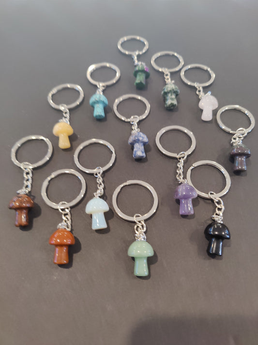 Stone Mushroom Keychain