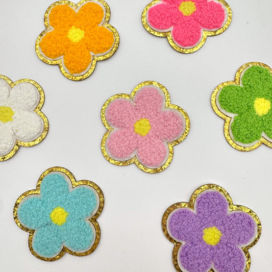Flower Chenille Adhesive Patch