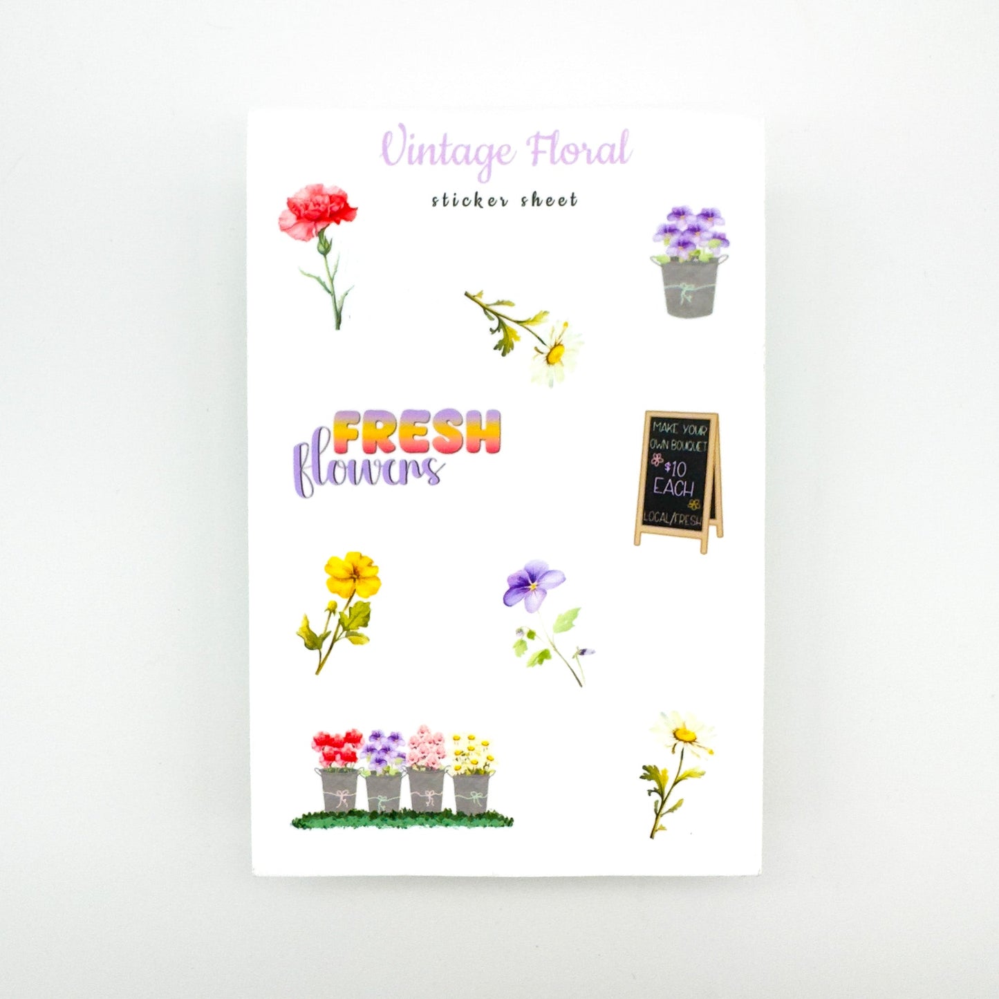 Vintage Floral Sticker Sheet