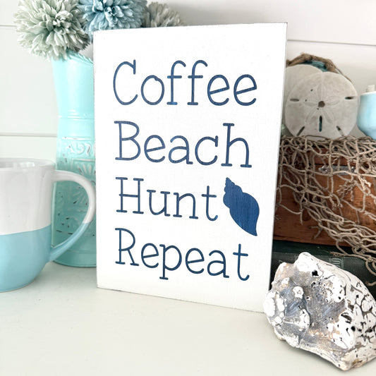 Coffee Beach Hunt Sea Shells Repeat