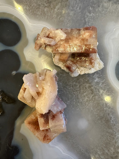 Red Apophyllite Cube on Matrix (Lg)