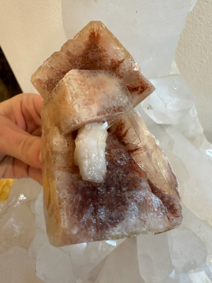Red Apophyllite Cube Cluster from Pune, India