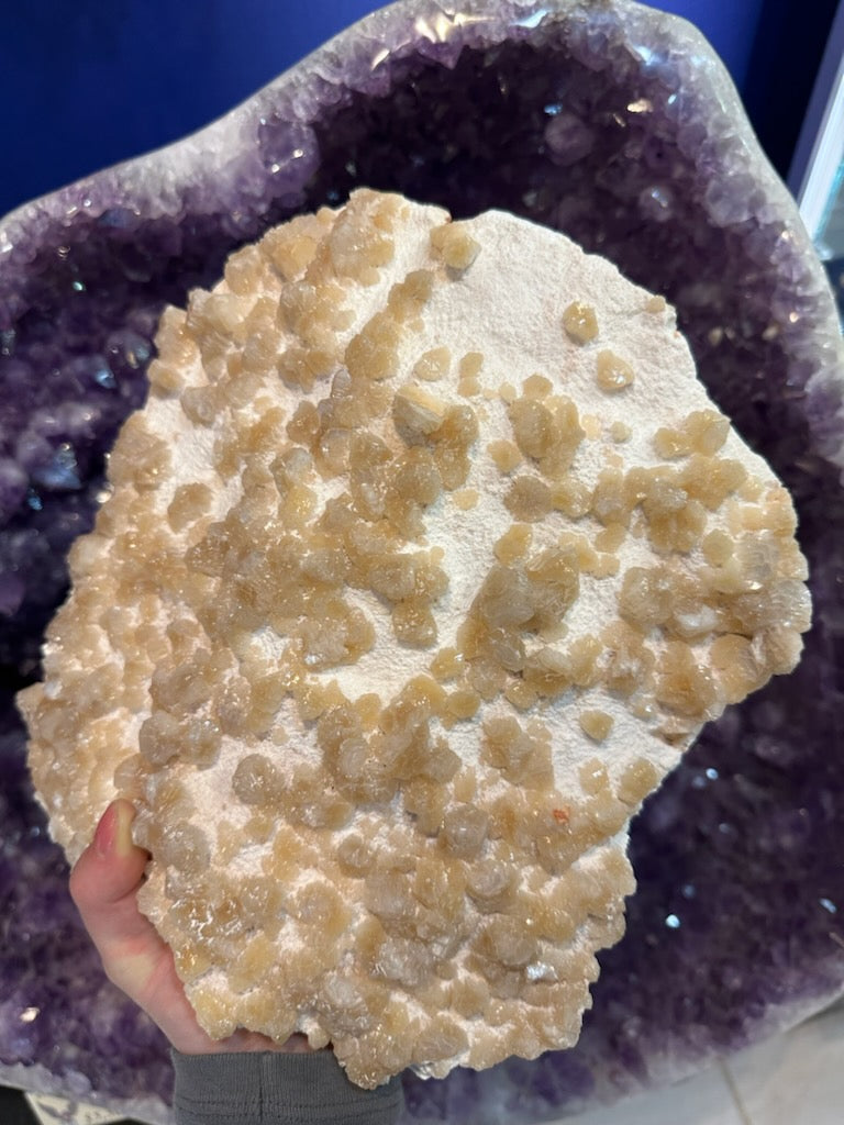 Yellow Orange Heulandite on Mordenite 4 kg