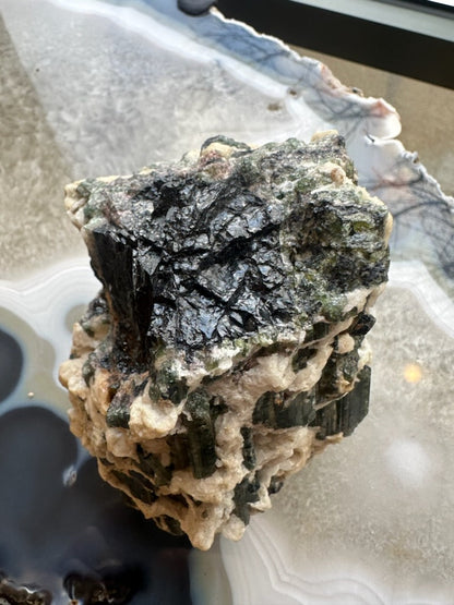 Tourmalinated Albite Cluster 1.1 kg