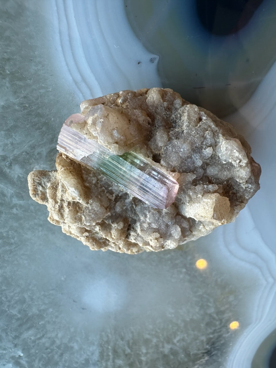 Watermelon Tourmaline on Albite Matrix 51g