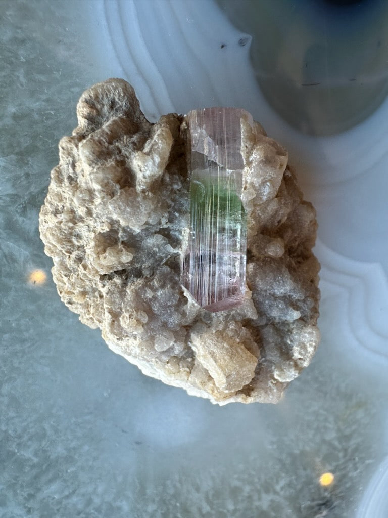 Watermelon Tourmaline on Albite Matrix 51g