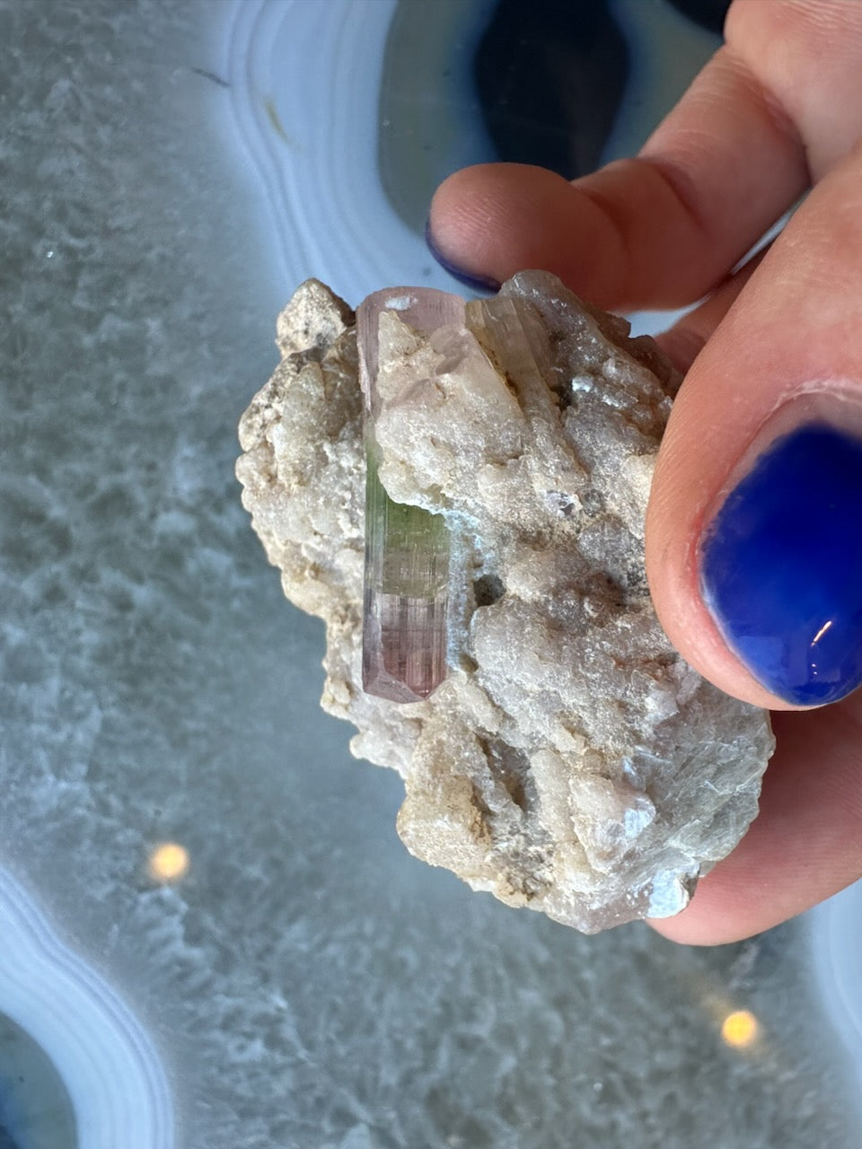 Watermelon Tourmaline on Albite Matrix 51g