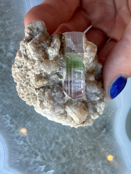 Watermelon Tourmaline on Albite Matrix 51g