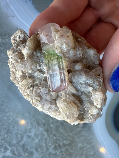 Watermelon Tourmaline on Albite Matrix 51g