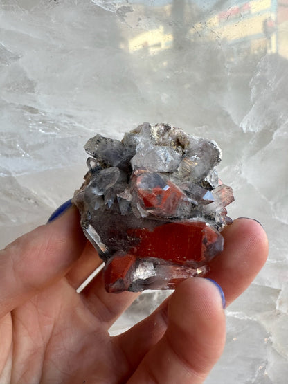 Hematite Included Smoky Quartz Cluster on Matrix 54.4g Malawi, Africa