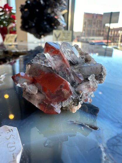 Hematite Included Smoky Quartz Cluster on Matrix 54.4g Malawi, Africa