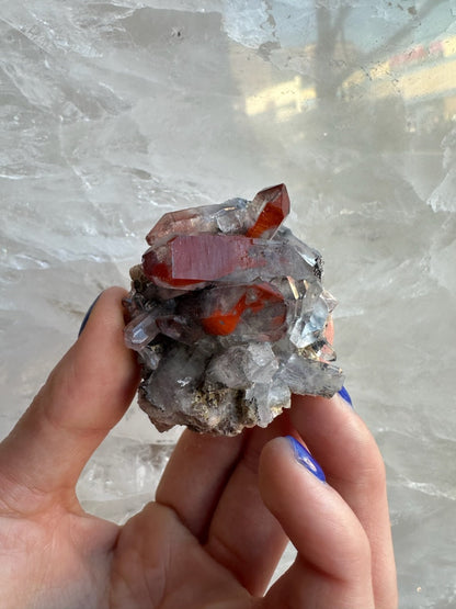 Hematite Included Smoky Quartz Cluster on Matrix 54.4g Malawi, Africa