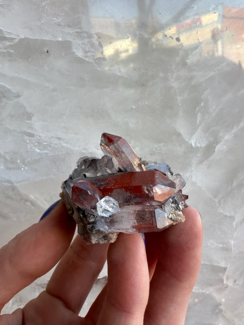 Hematite Included Smoky Quartz Cluster on Matrix 54.4g Malawi, Africa