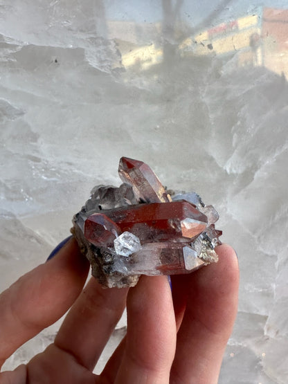 Hematite Included Smoky Quartz Cluster on Matrix 54.4g Malawi, Africa