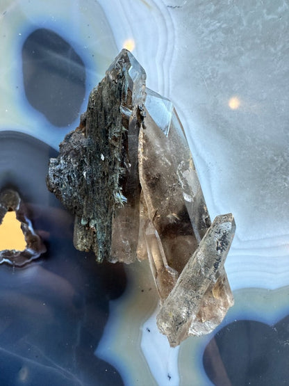 Smoky Quartz with Aegirine Specimen from Malawi, Africa