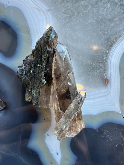 Smoky Quartz with Aegirine Specimen from Malawi, Africa