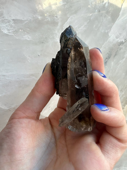 Smoky Quartz with Aegirine Specimen from Malawi, Africa