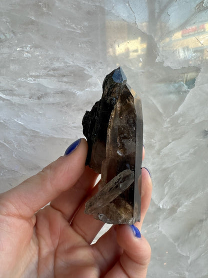Smoky Quartz with Aegirine Specimen from Malawi, Africa