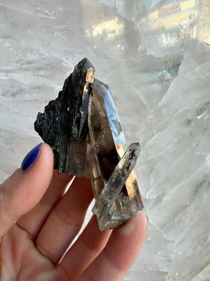 Smoky Quartz with Aegirine Specimen from Malawi, Africa
