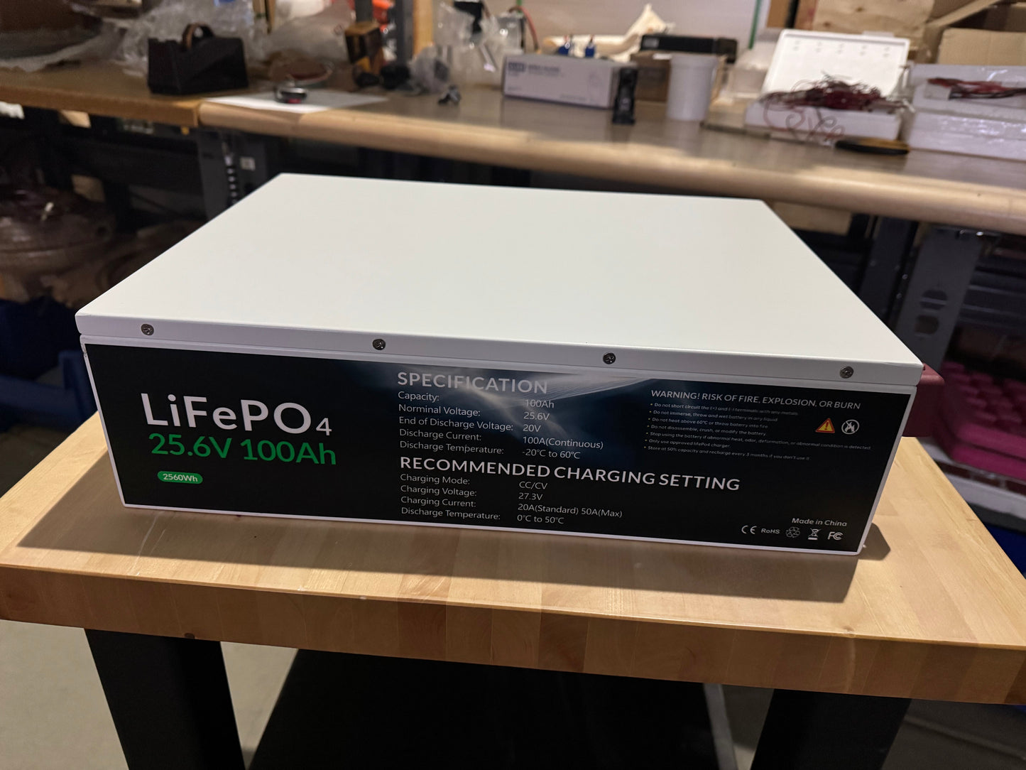 Stackable LFP Battery (14"x13"x5", 50 Lbs)