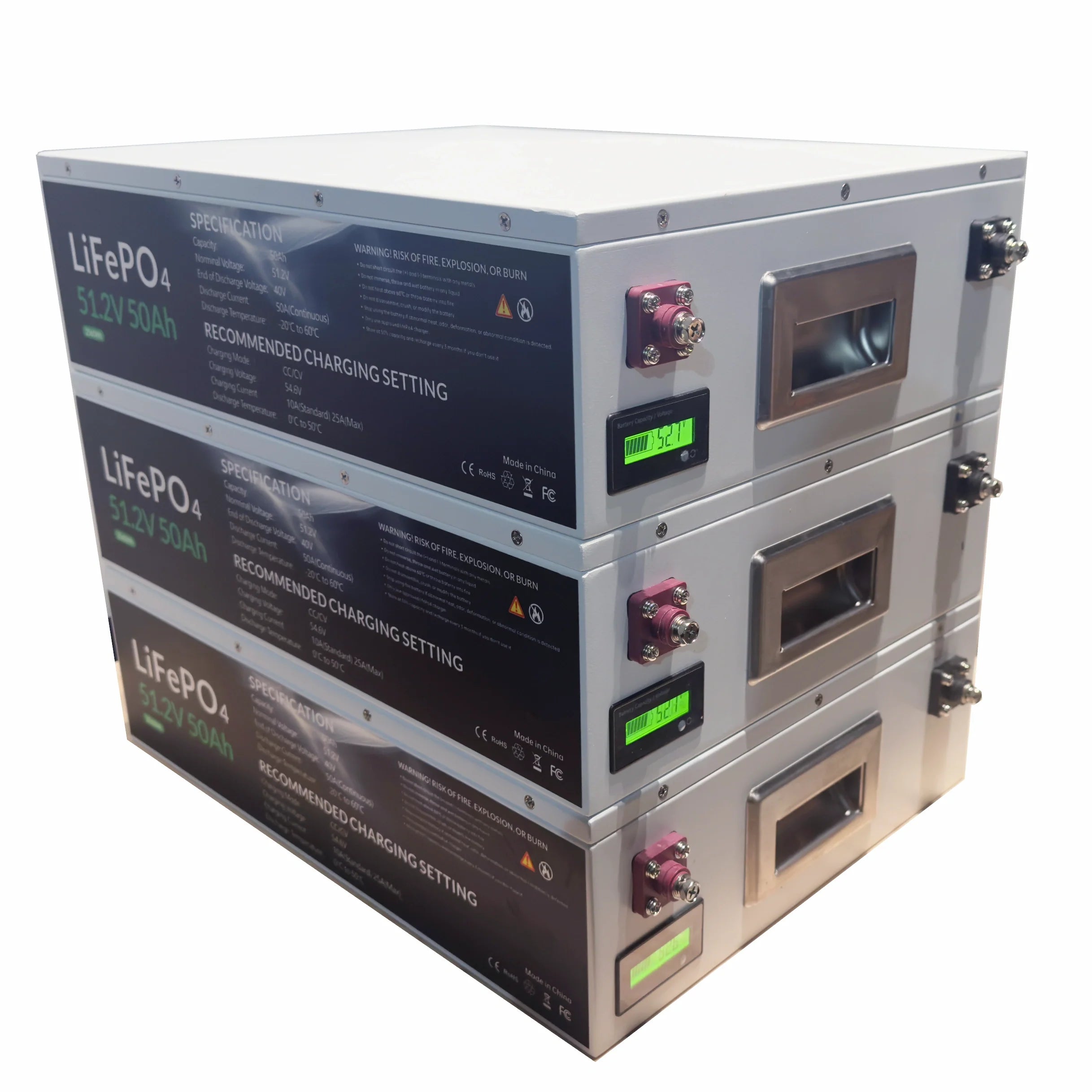 Stackable LFP Battery (14"x13"x5", 50 Lbs)