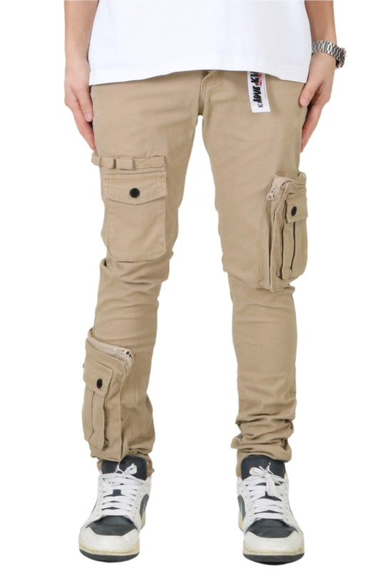 HEWIT Men's premium twill khaki  cargo pants.