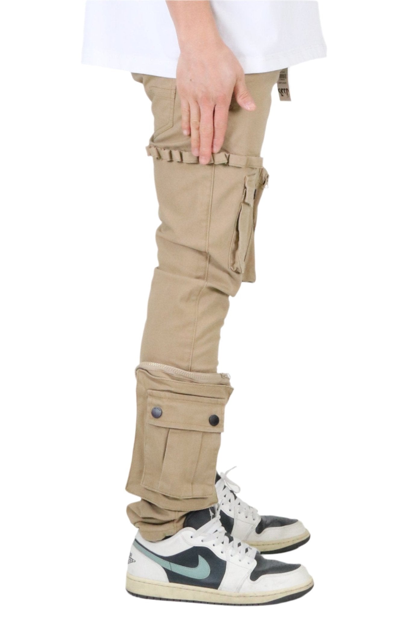 HEWIT Men's premium twill khaki  cargo pants.