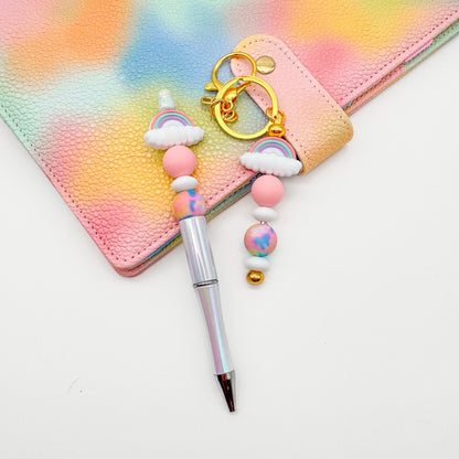 Rainbow Ballpoint Pen & Keychain